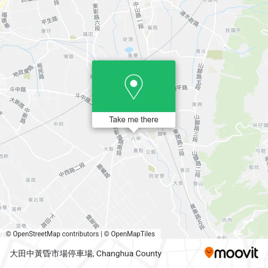大田中黃昏市場停車場地圖