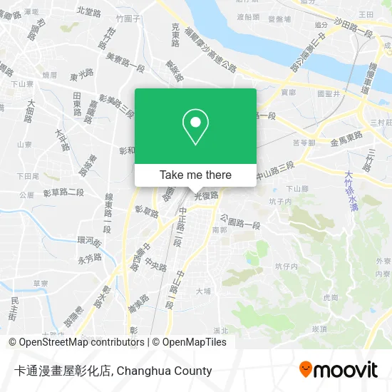 卡通漫畫屋彰化店地圖