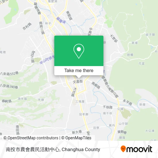 南投市農會農民活動中心地圖