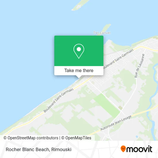 Rocher Blanc Beach map