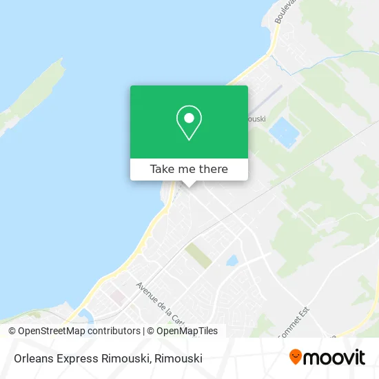 Orleans Express Rimouski map