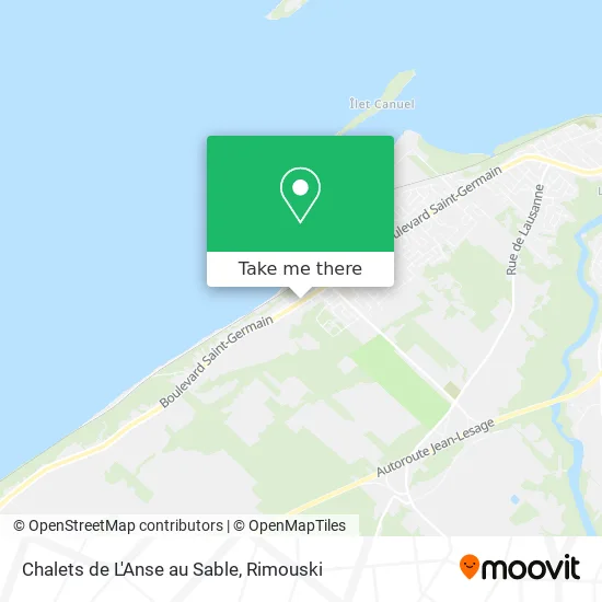 Chalets de L'Anse au Sable map