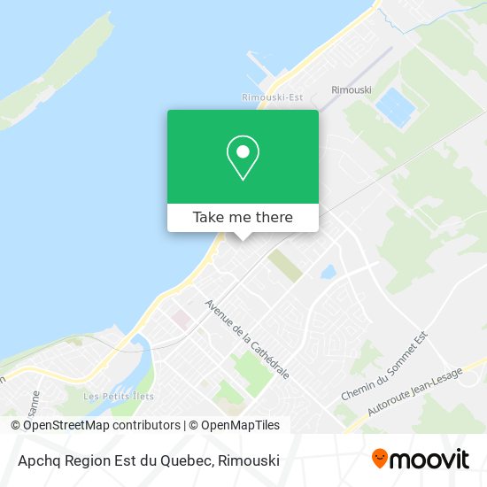 Apchq Region Est du Quebec map