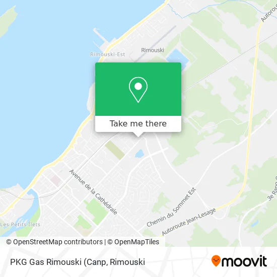 PKG Gas Rimouski map