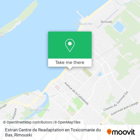 Estran Centre de Readaptation en Toxicomanie du Bas map