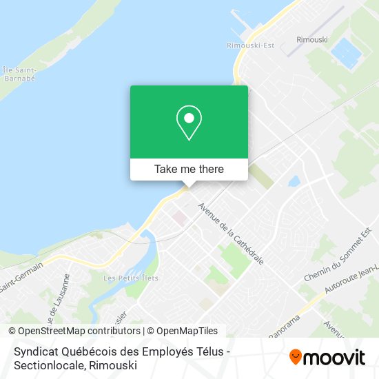 Syndicat Québécois des Employés Télus -Sectionlocale map