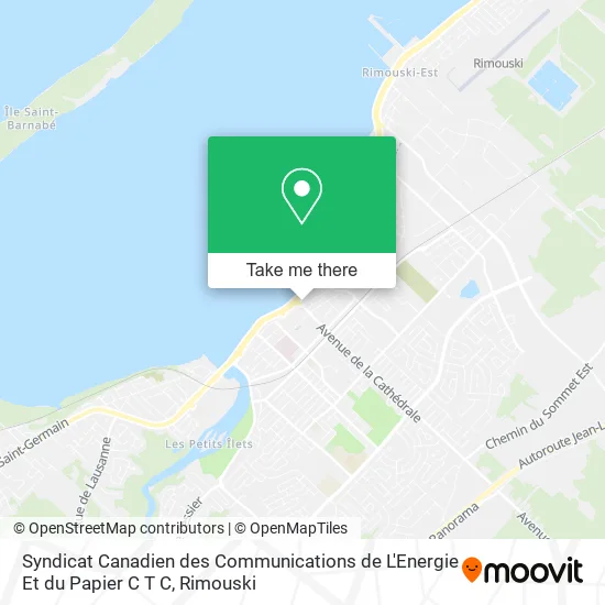 Syndicat Canadien des Communications de L'Energie Et du Papier C T C map