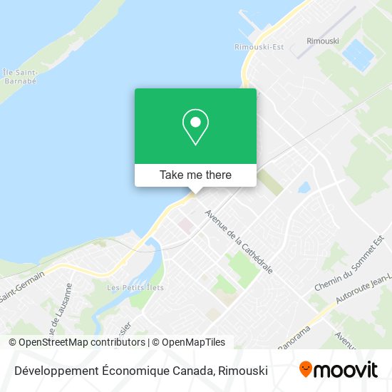 Développement Économique Canada map