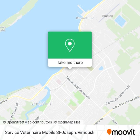 Service Vétérinaire Mobile St-Joseph plan