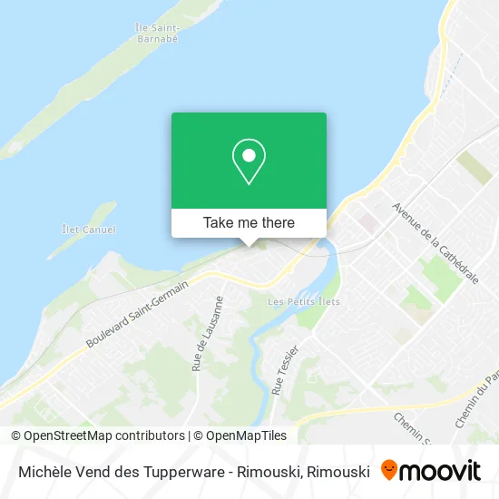Michèle Vend des Tupperware - Rimouski map