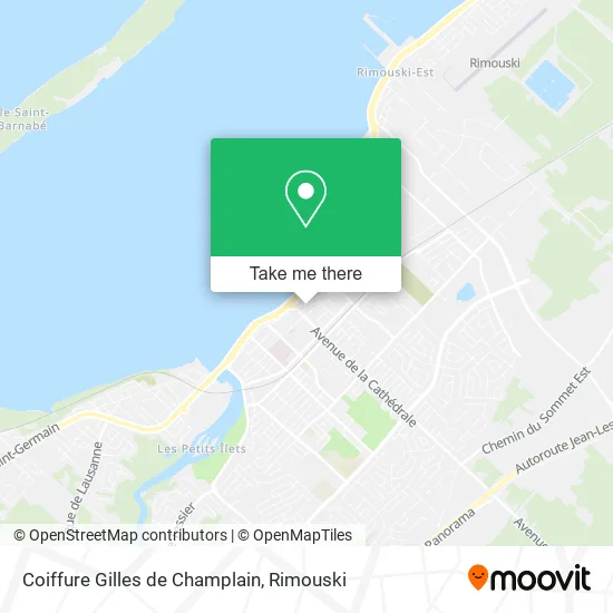 Coiffure Gilles de Champlain map