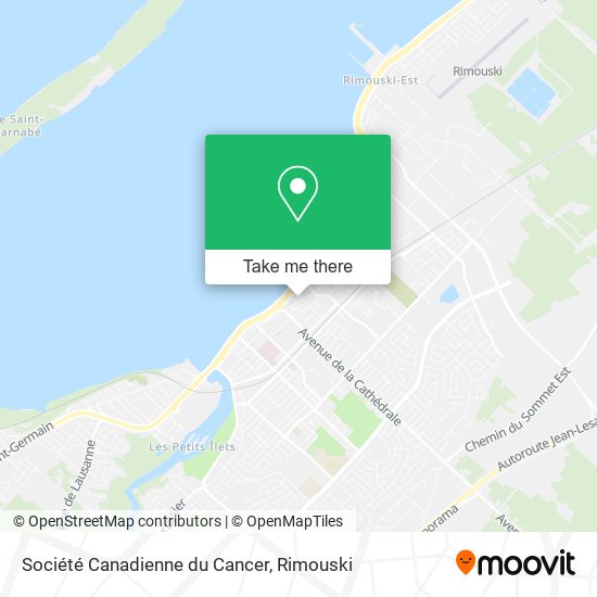 Société Canadienne du Cancer map