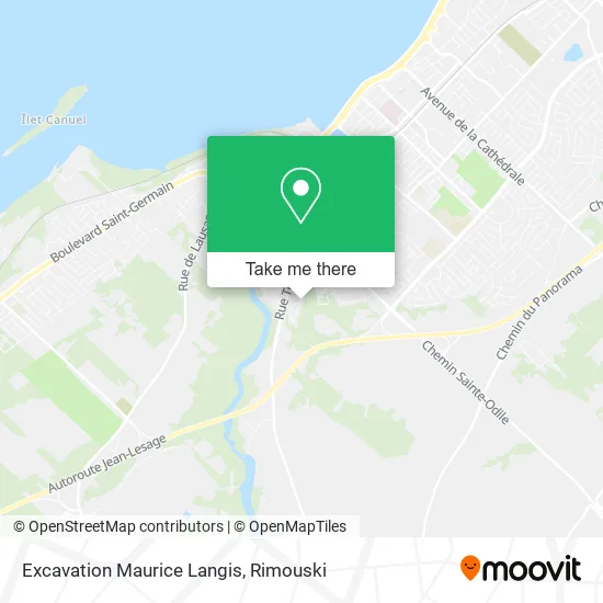 Excavation Maurice Langis map