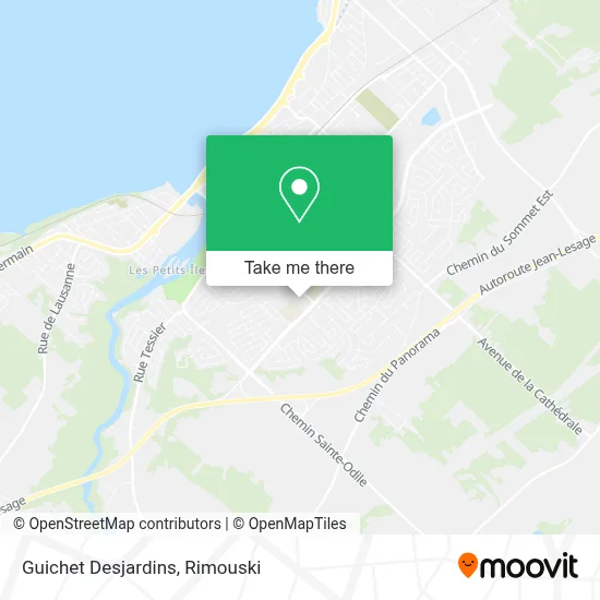 Guichet Desjardins map