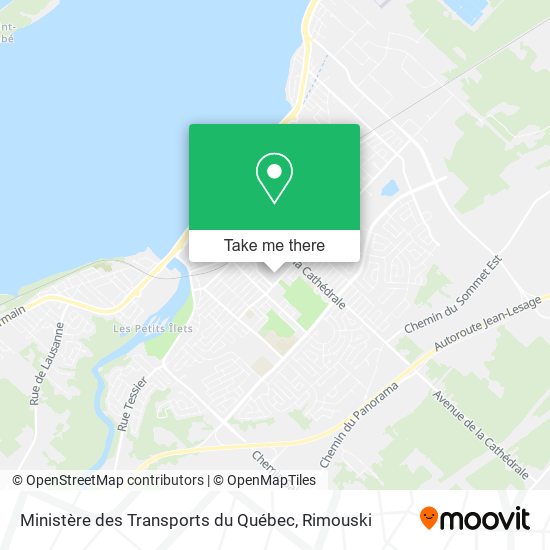 Ministère des Transports du Québec map