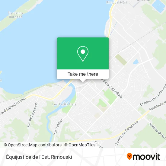 Équijustice de l'Est map