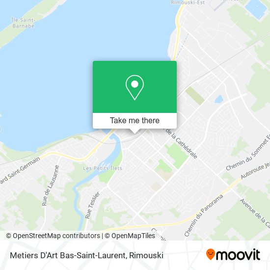Metiers D'Art Bas-Saint-Laurent map