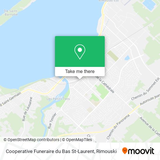 Cooperative Funeraire du Bas St-Laurent map