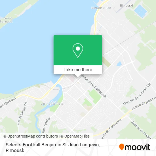 Sélects Football Benjamin St-Jean Langevin map