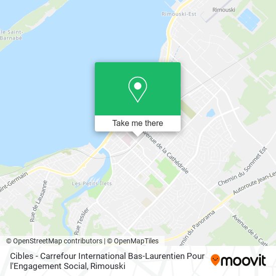 Cibles - Carrefour International Bas-Laurentien Pour l'Engagement Social map