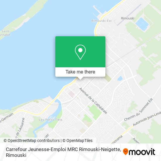 Carrefour Jeunesse-Emploi MRC Rimouski-Neigette map