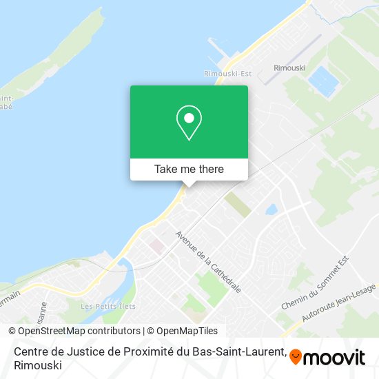 Centre de Justice de Proximité du Bas-Saint-Laurent map