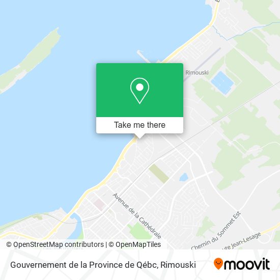 Gouvernement de la Province de Qébc map