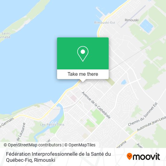 Fédération Interprofessionnelle de la Santé du Québec-Fiq map