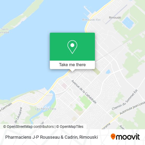 Pharmaciens J-P Rousseau & Cadrin map