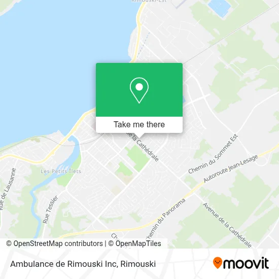 Ambulance de Rimouski Inc map