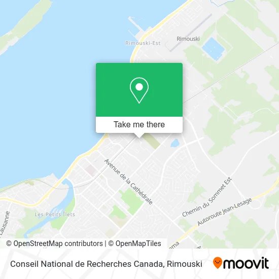 Conseil National de Recherches Canada map