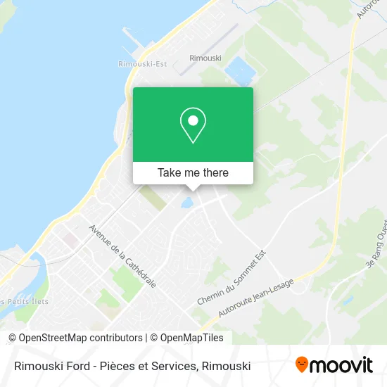 Rimouski Ford - Pièces et Services map