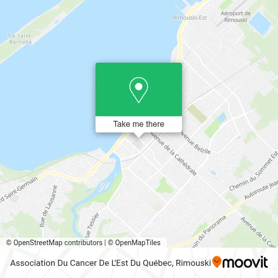 Association Du Cancer De L'Est Du Québec map