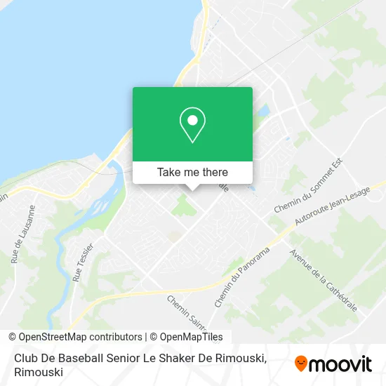 Club De Baseball Senior Le Shaker De Rimouski map