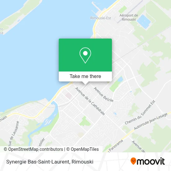 Synergie Bas-Saint-Laurent map