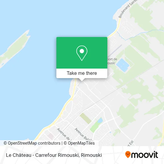 Le Château - Carrefour Rimouski map