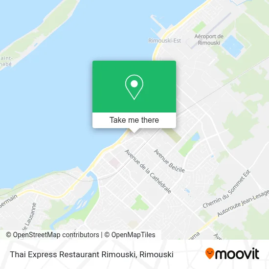 Thai Express Restaurant Rimouski map