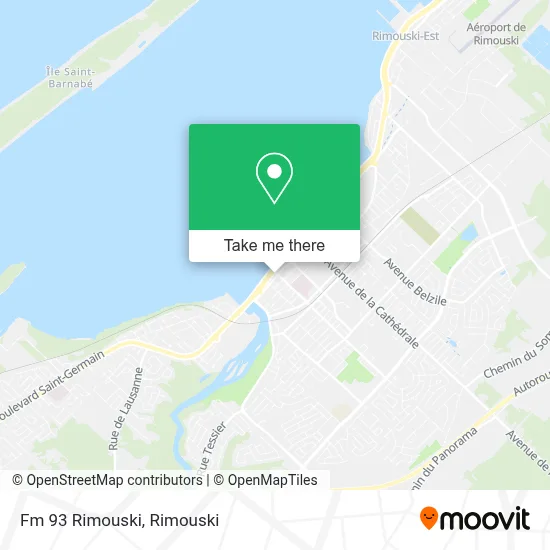 Fm 93 Rimouski map