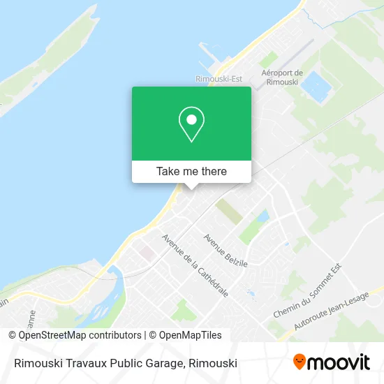 Rimouski Travaux Public Garage map