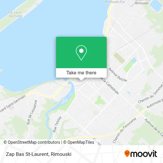 Zap Bas St-Laurent map