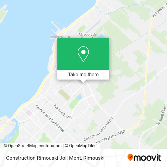 Construction Rimouski Joli Mont map