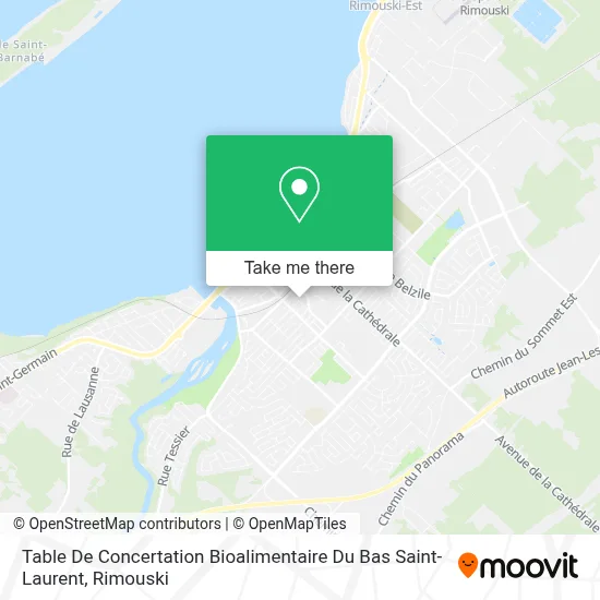 Table De Concertation Bioalimentaire Du Bas Saint-Laurent map