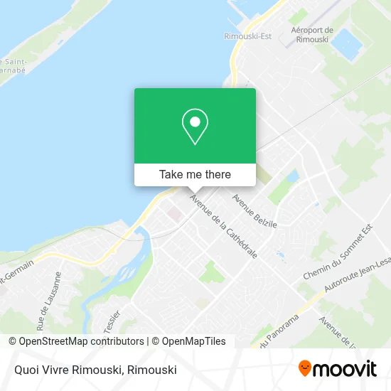 Quoi Vivre Rimouski map