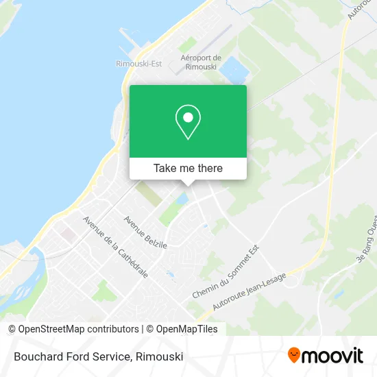 Bouchard Ford Service map