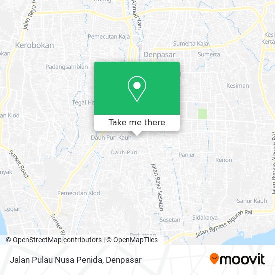 Jalan Pulau Nusa Penida map