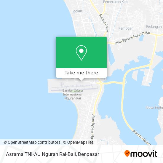 Asrama TNI-AU Ngurah Rai-Bali map