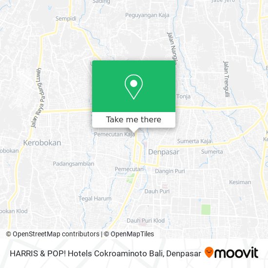 HARRIS & POP! Hotels Cokroaminoto Bali map