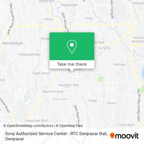 Sony Authorized Service Center - RTC Denpasar Bali map