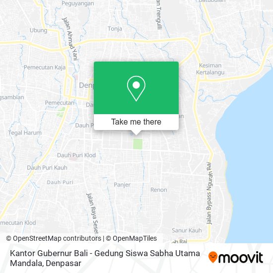 Kantor Gubernur Bali - Gedung Siswa Sabha Utama Mandala map