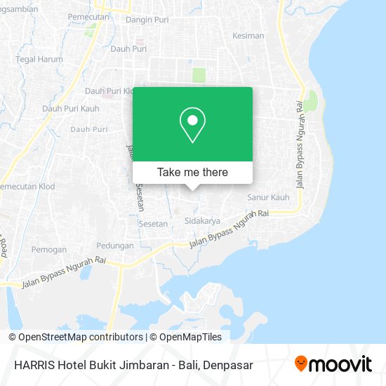HARRIS Hotel Bukit Jimbaran - Bali map